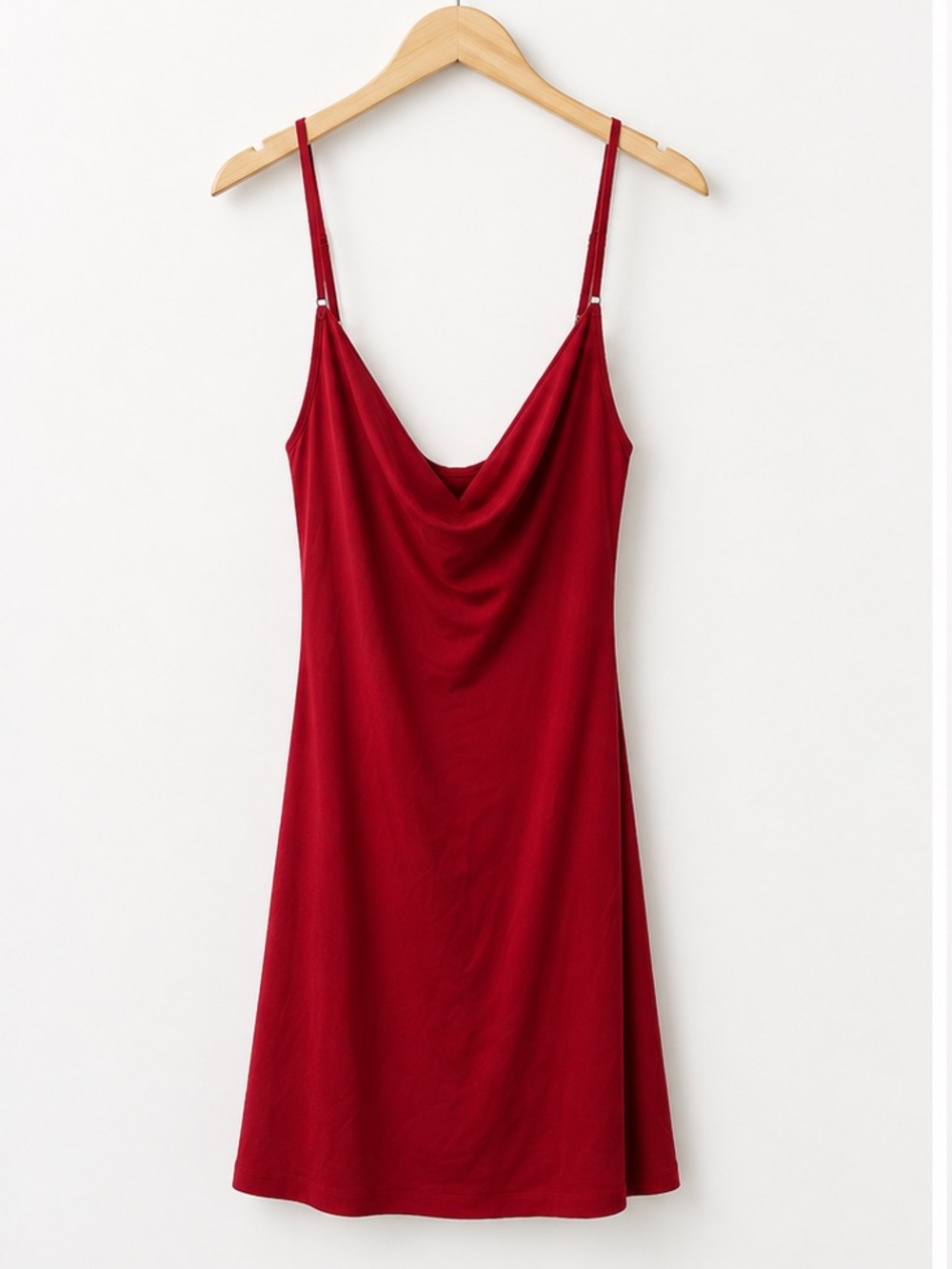 Fashion Nova Burgundy Cowl Slip Mini Dress